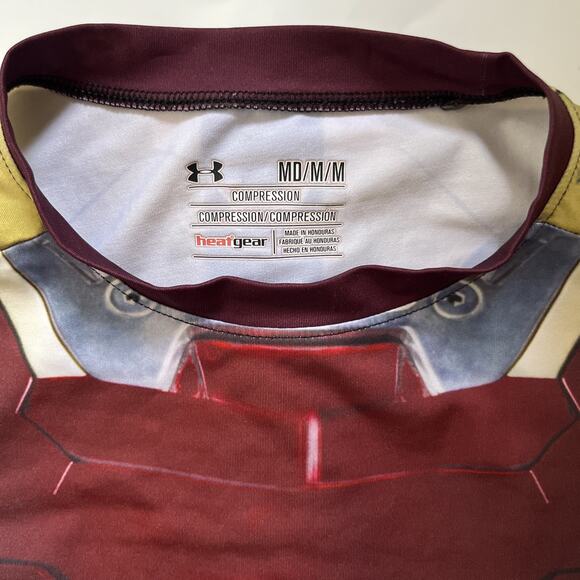 Under Armour Marvel Avengers Iron Man Shirt Mens Medium HeatGear Compression0 - Picture 8 of 9